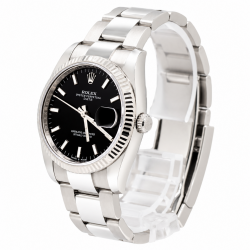 Rolex Date 34MM 115234 Black Dial Watch